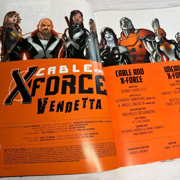 Cable and X-Force Vendetta TPB Marvel NOW! Graphic Novel Hopeless Sandoval 2014 - Picture 5 of 9